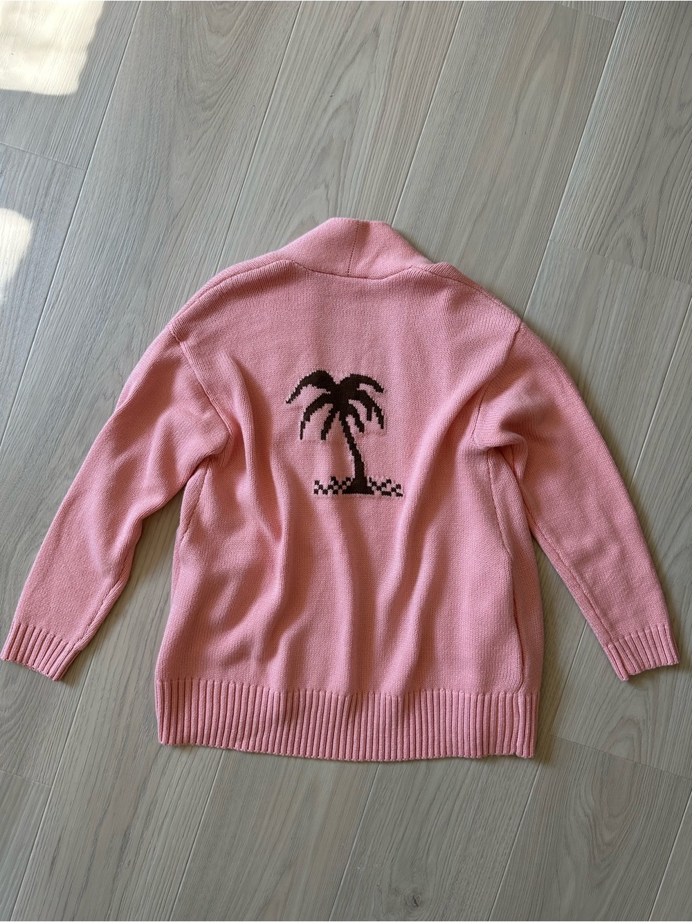 Knit Palm Cardigan Sweater